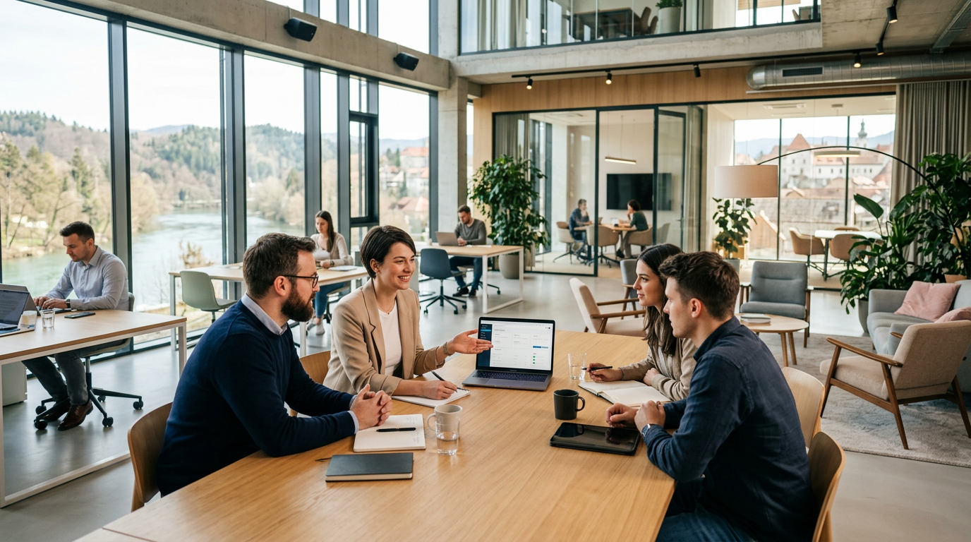 Sodobno coworking okolje v Razvojnem centru Novo mesto